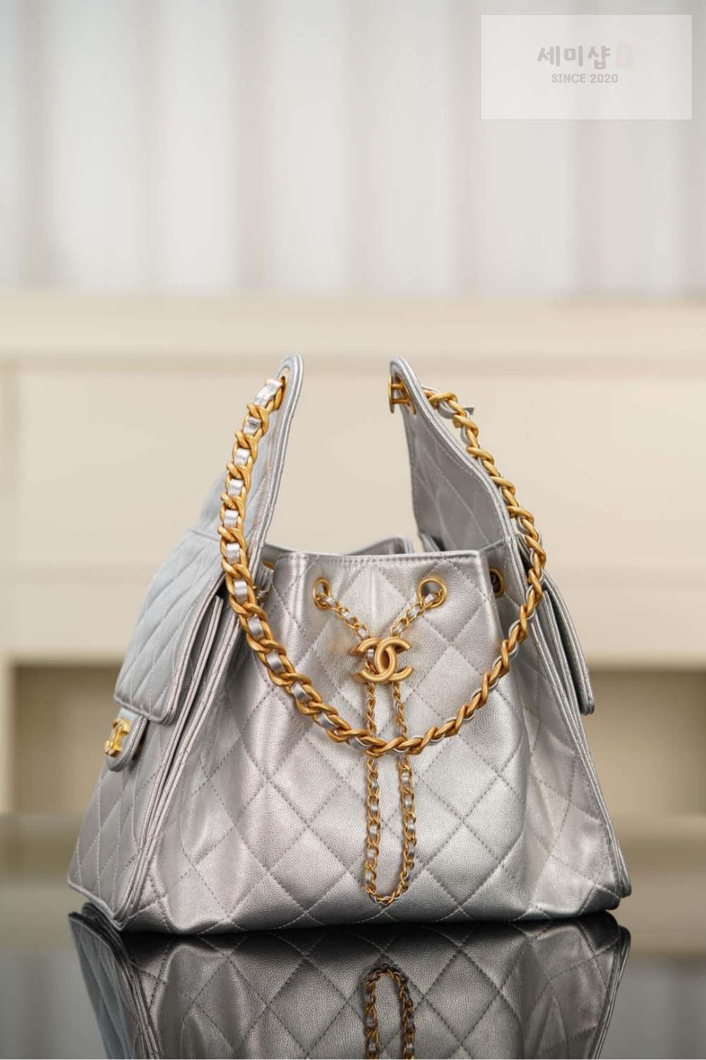 C H A N E L Chanel 25 Hobo Small 실버 Bag 6번 이미지