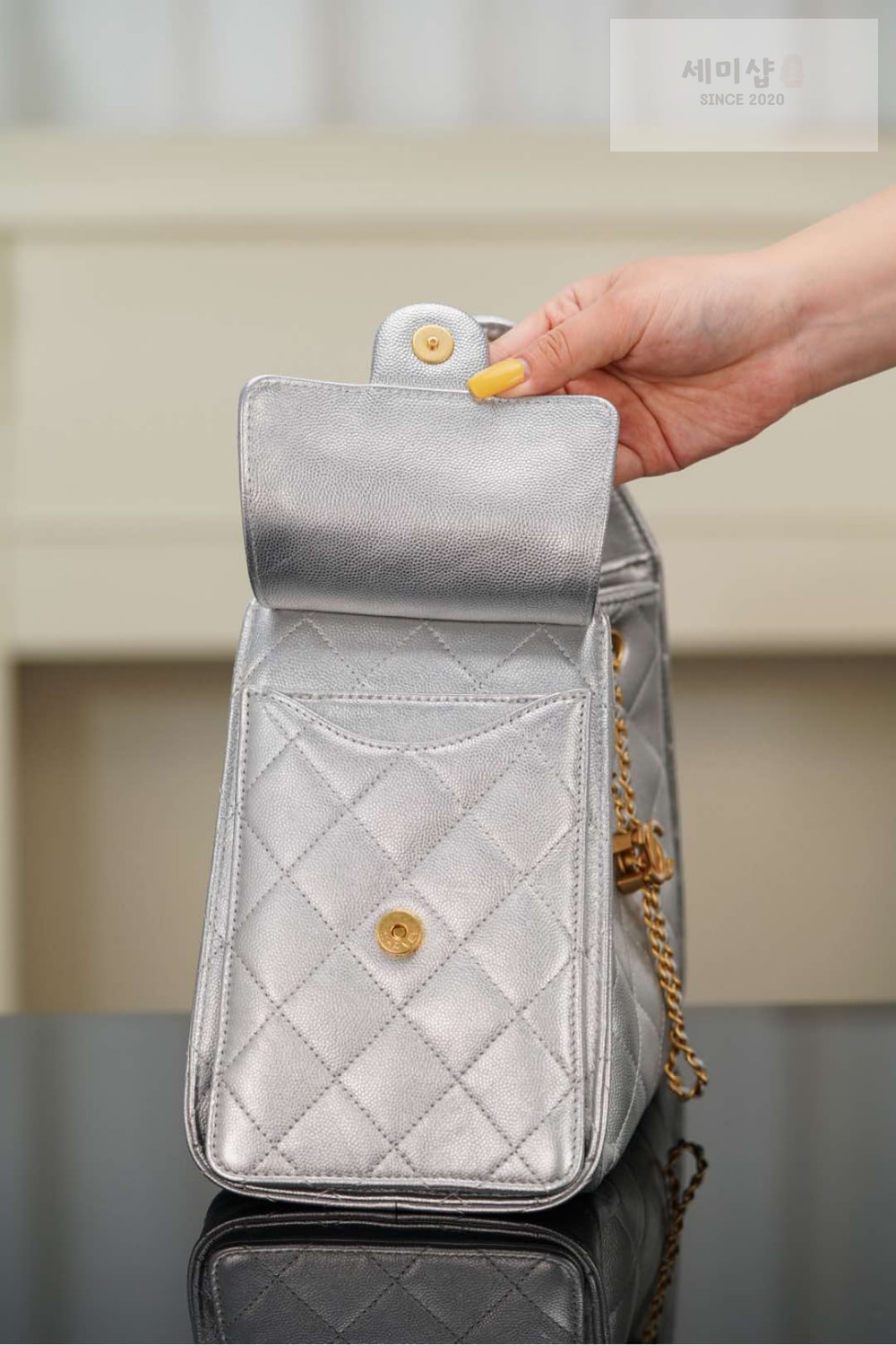 C H A N E L Chanel 25 Hobo Small 실버 Bag 7번 이미지