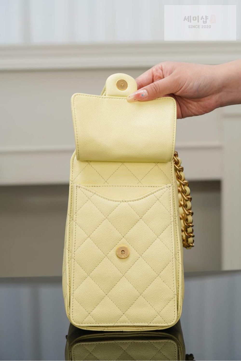 C H A N E L Chanel 25 Hobo Small 옐로우 Bag 5번 이미지
