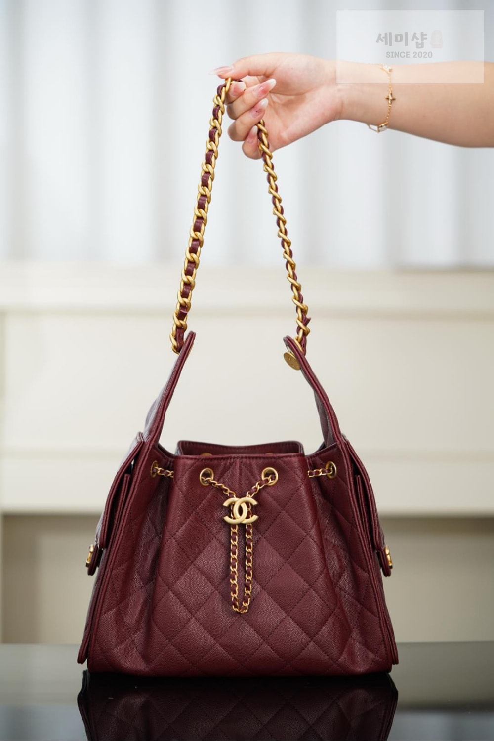 C H A N E L Chanel 25 Hobo Small 버건디 Bag 1번 이미지