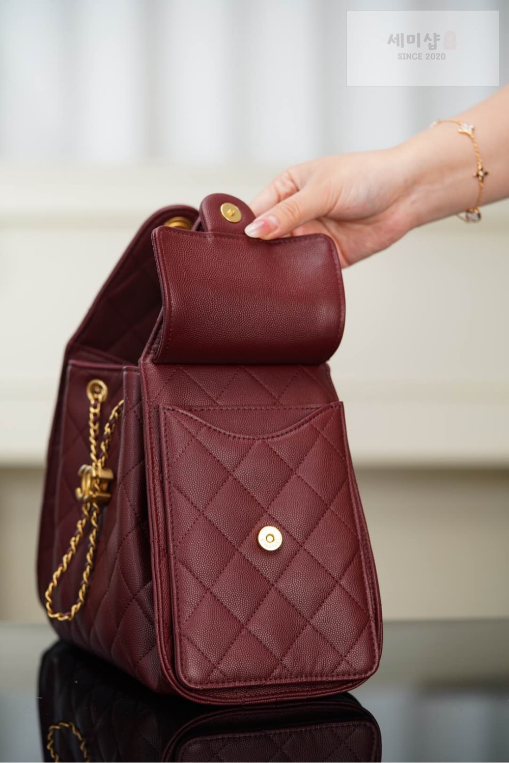 C H A N E L Chanel 25 Hobo Small 버건디 Bag 7번 이미지