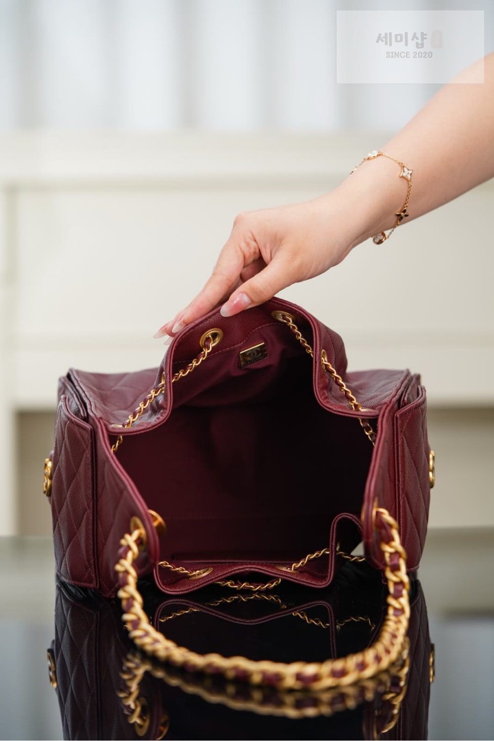 C H A N E L Chanel 25 Hobo Small 버건디 Bag 8번 이미지