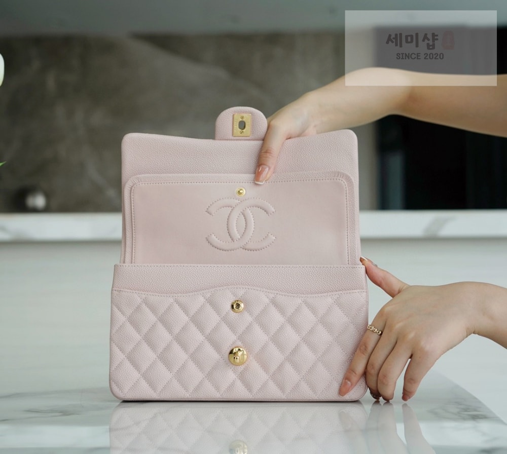 C H A N E L Chanel Classic Medium Caviar 파우더핑크 Bag 6번 이미지