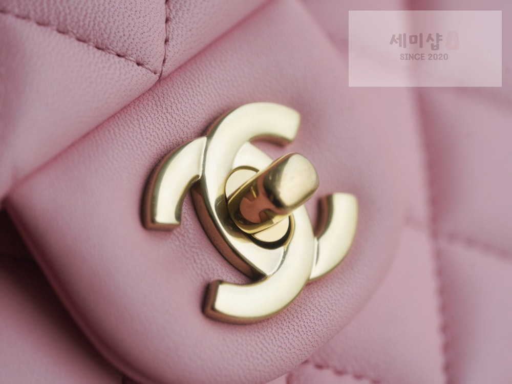C H A N E L Chanel Classic Medium Lam 핑크 Bag 5번 이미지