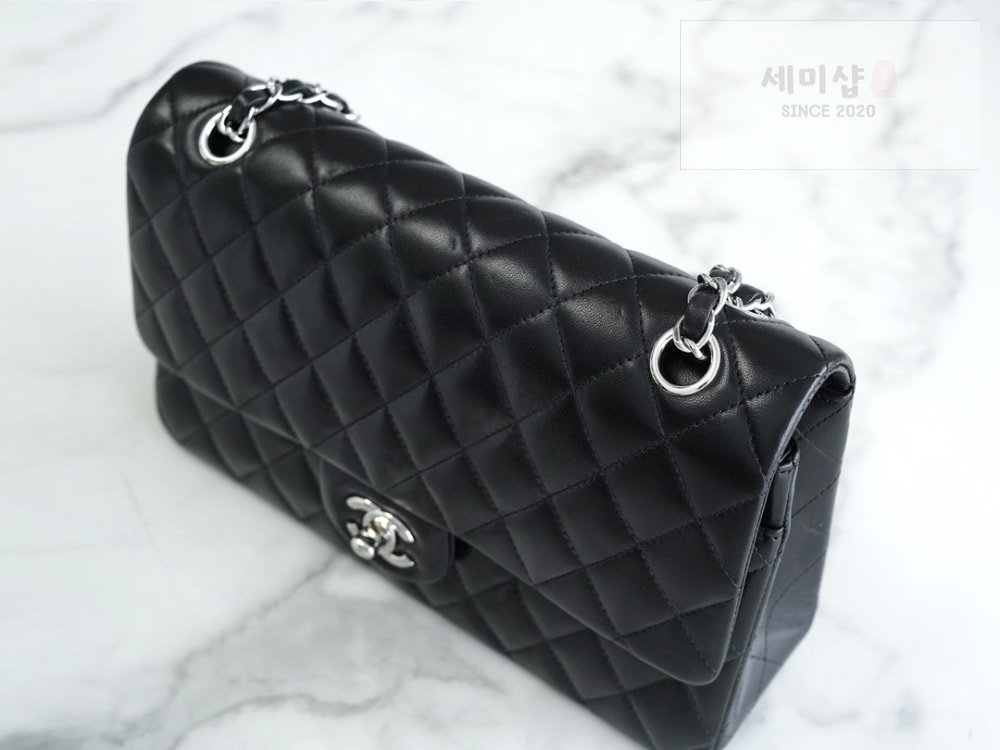 C H A N E L Chanel Classic Medium Lam 블랙 Bag 5번 이미지