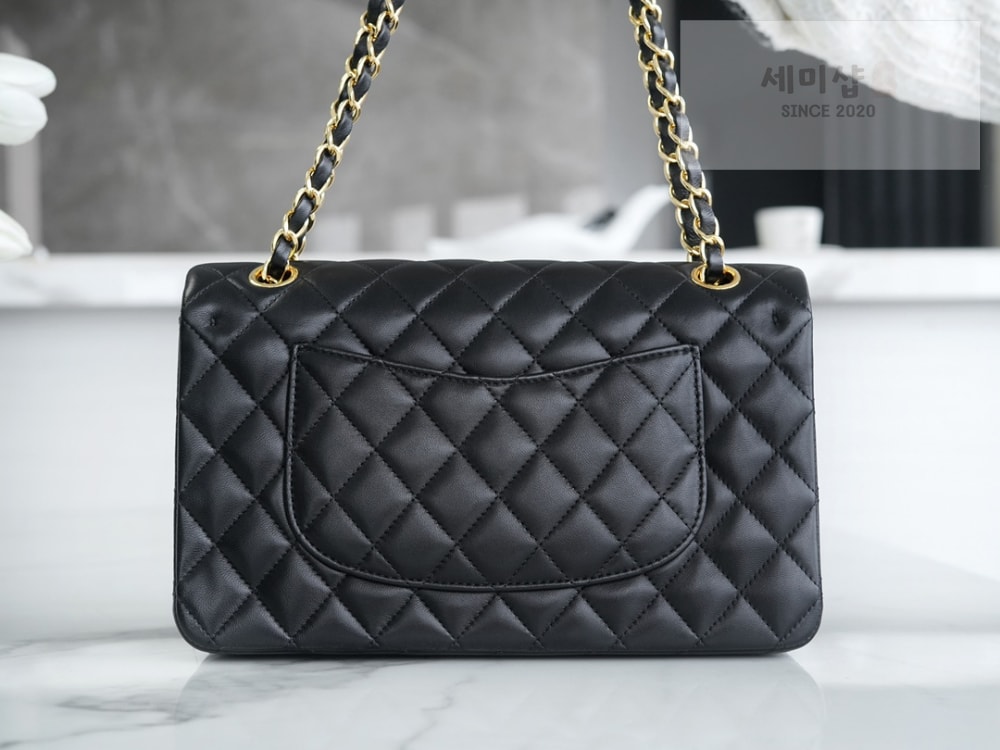 C H A N E L Chanel Classic Medium Lam 블랙 Bag 7번 이미지