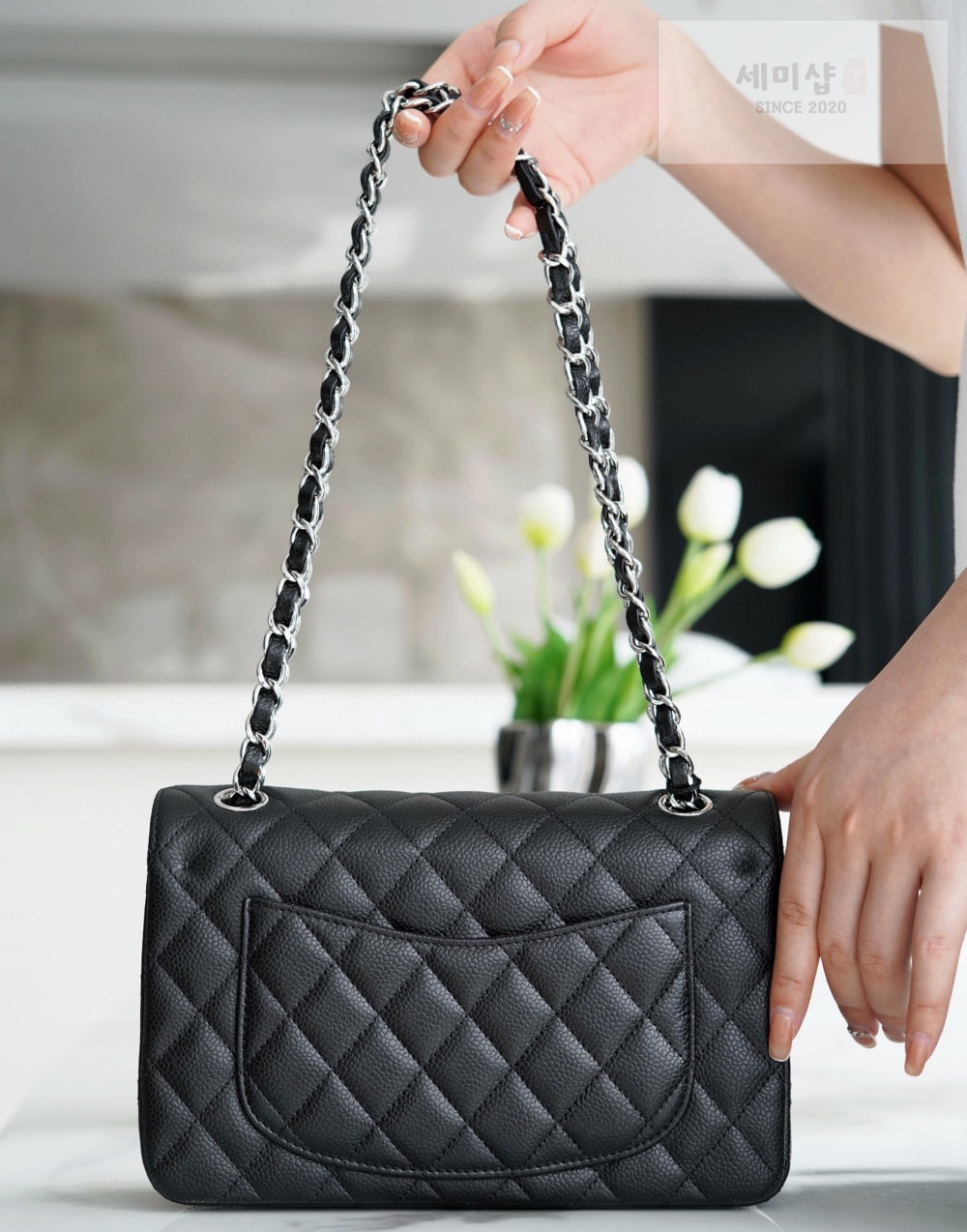 C H A N E L Chanel Classic Small Caviar 블랙 Bag 1번 이미지