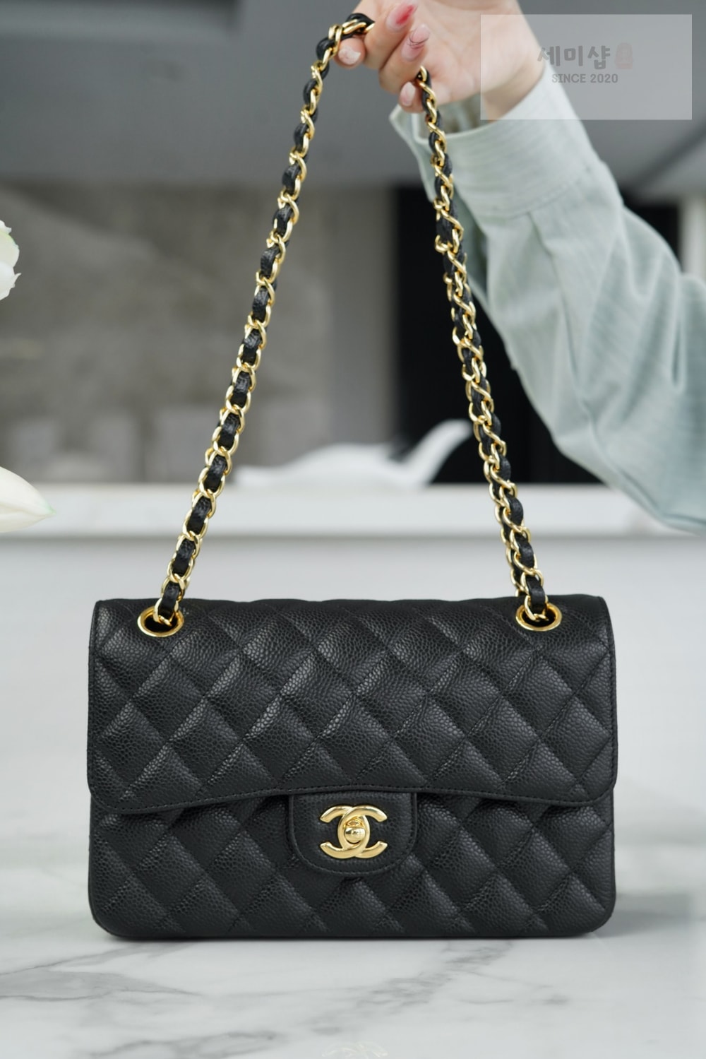 C H A N E L Chanel Classic Small Caviar 블랙 Bag 1번 이미지