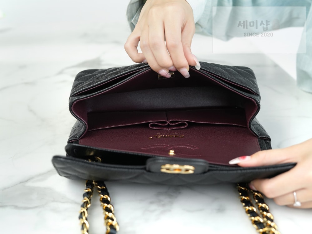 C H A N E L Chanel Classic Small Caviar 블랙 Bag 7번 이미지