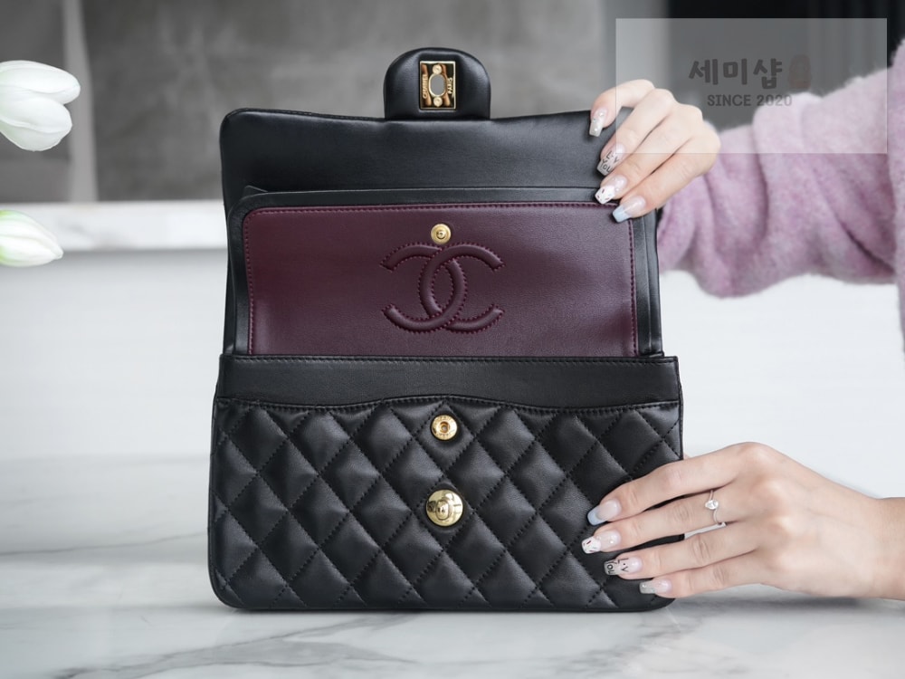 C H A N E L Chanel Classic Small Lam 블랙 Bag 7번 이미지