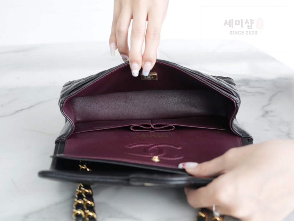 C H A N E L Chanel Classic Small Lam 블랙 Bag 6번 이미지