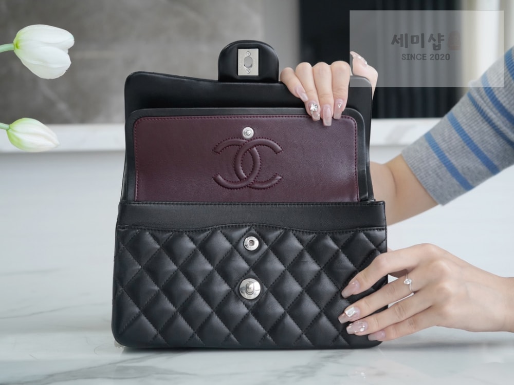 C H A N E L Chanel Classic Small Lam 블랙 Bag 6번 이미지