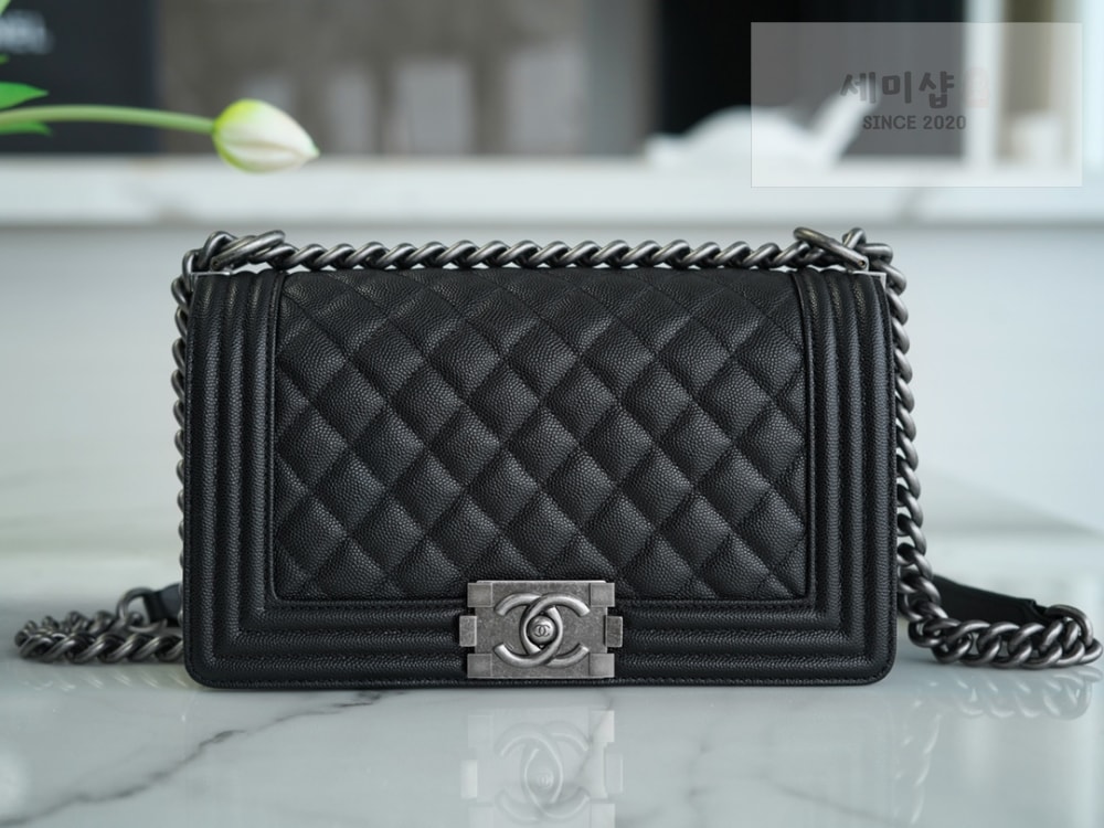 C H A N E L Chanel Le Boy Handbag 블랙 Bag 1번 이미지