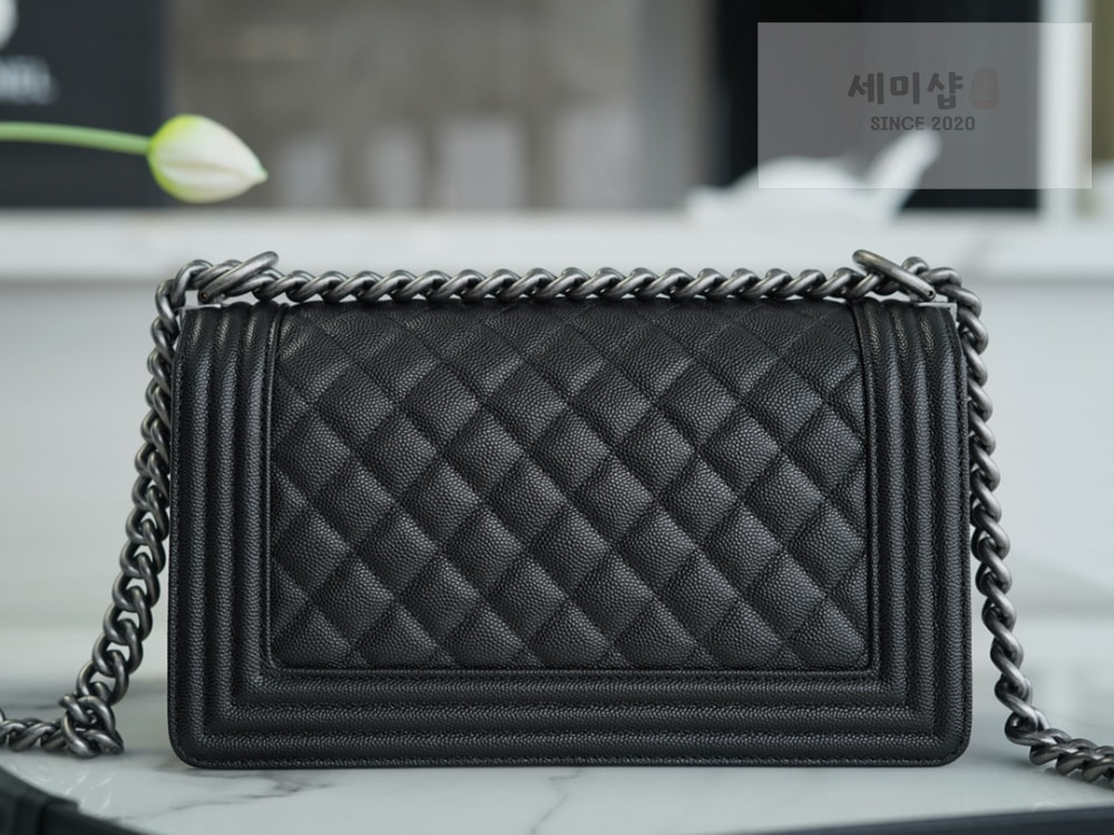 C H A N E L Chanel Le Boy Handbag 블랙 Bag 7번 이미지
