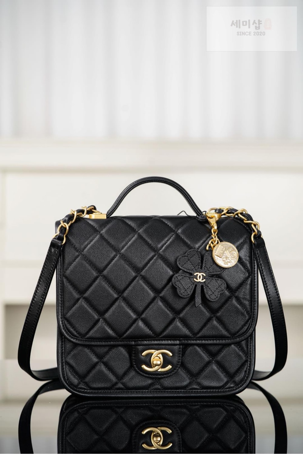 C H A N E L Chanel Small Backpack Caviar 블랙 Bag 1번 이미지