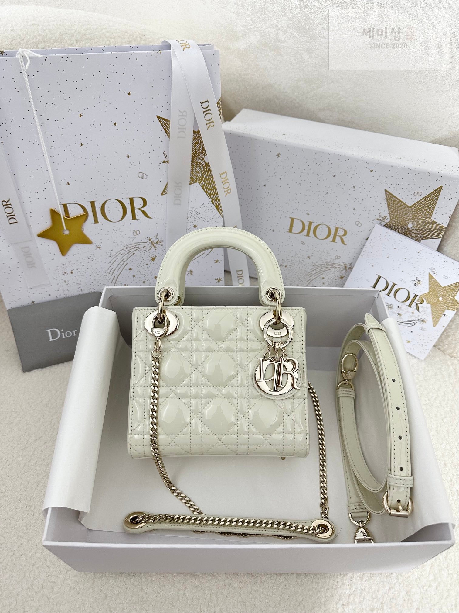 D I O R 디올 페이던트 미니 레이디백 라떼 Bag 1번 이미지