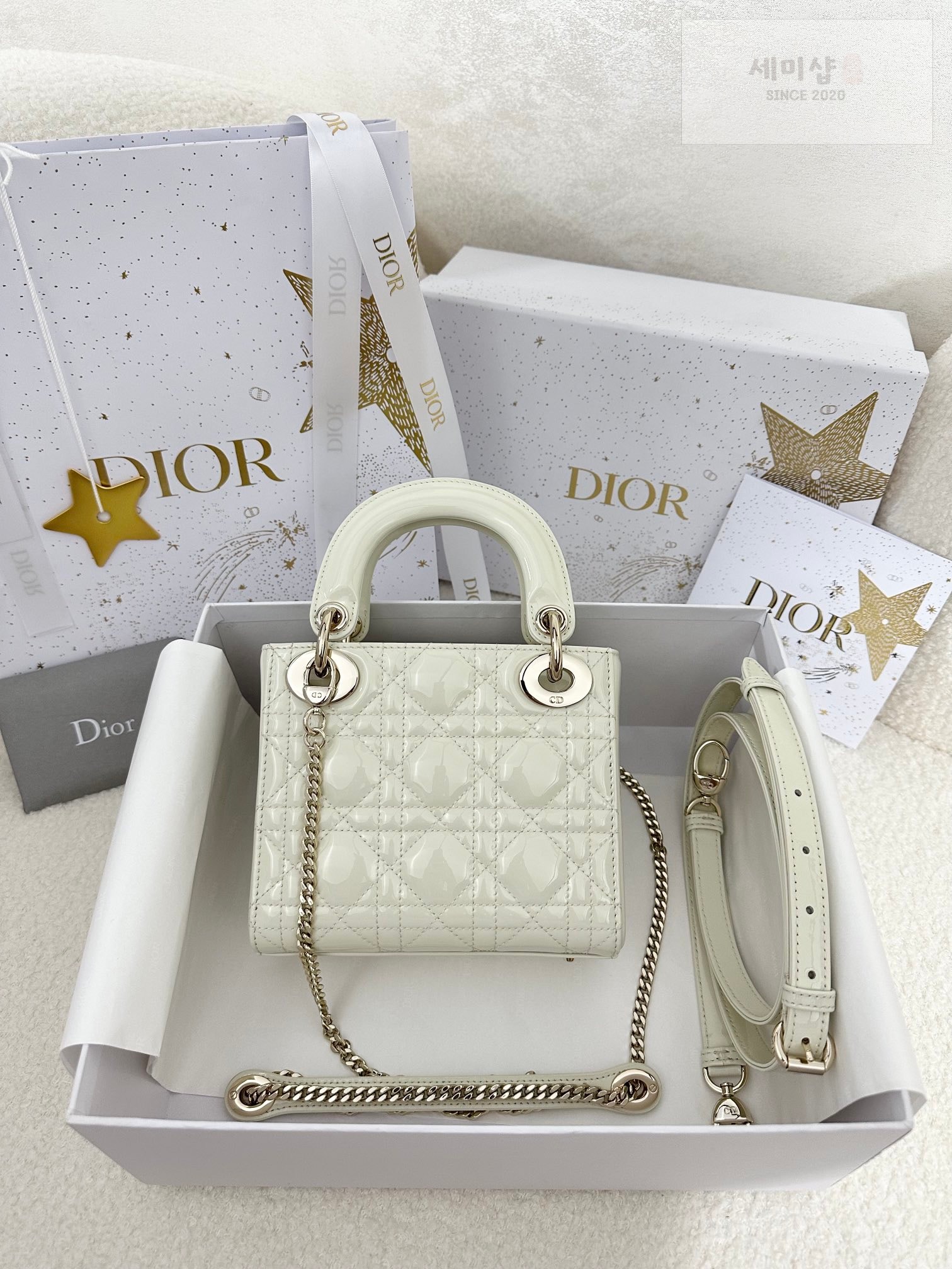 D I O R 디올 페이던트 미니 레이디백 라떼 Bag 2번 이미지