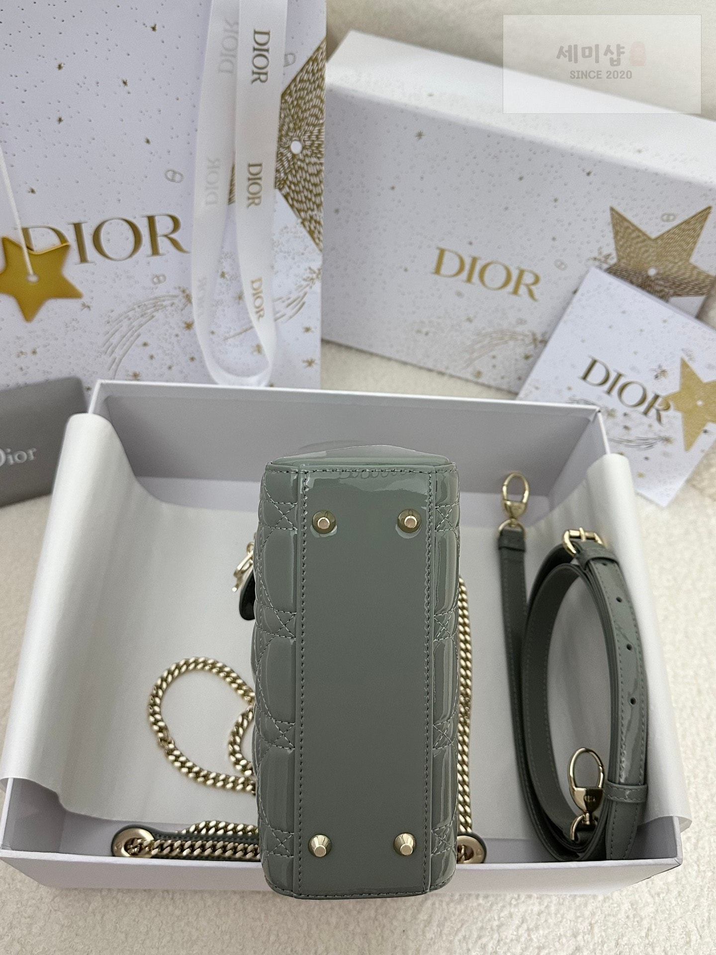 D I O R 디올 페이던트 미니 레이디백 스톤 그레이 Bag 4번 이미지