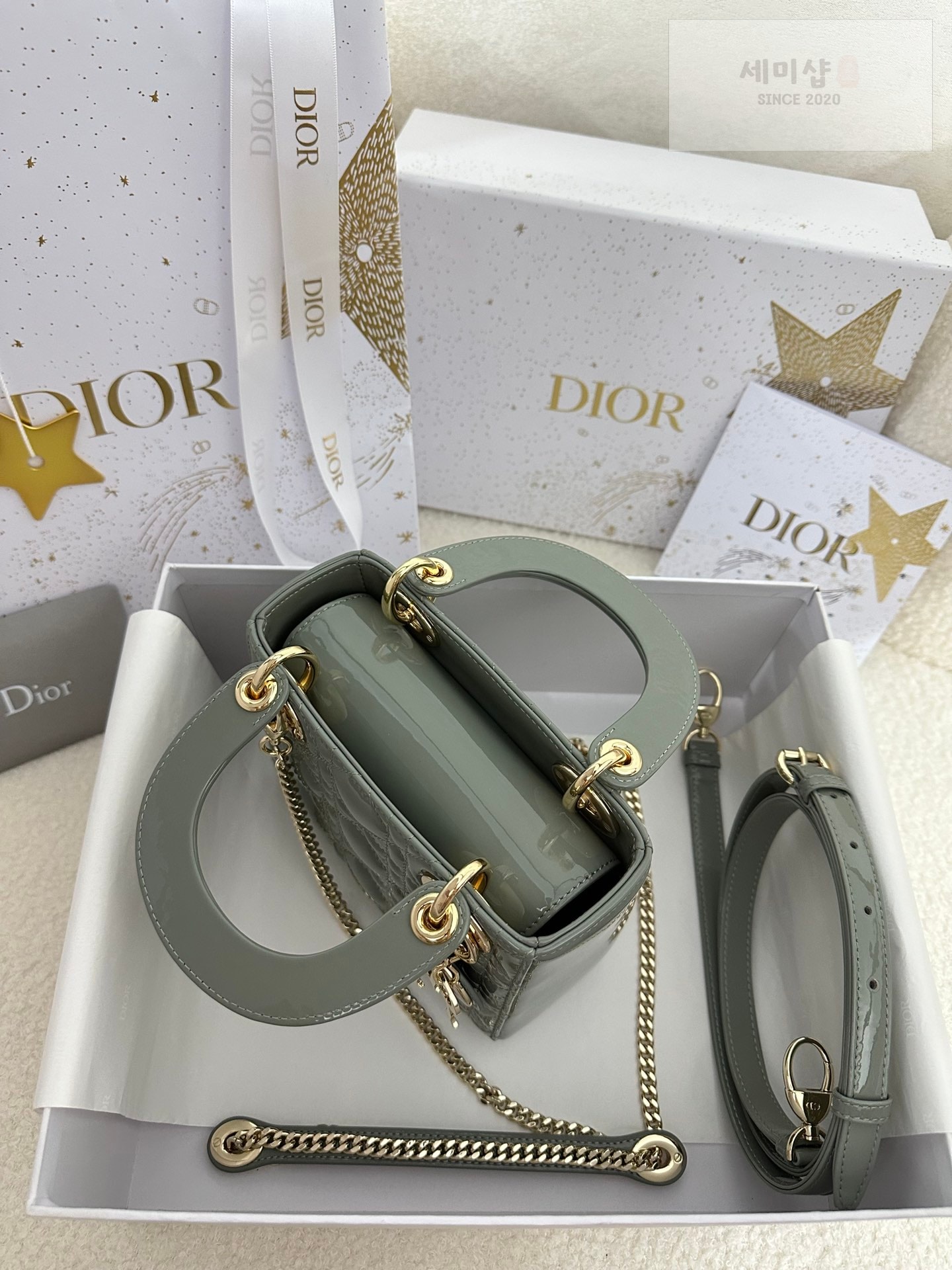 D I O R 디올 페이던트 미니 레이디백 스톤 그레이 Bag 8번 이미지