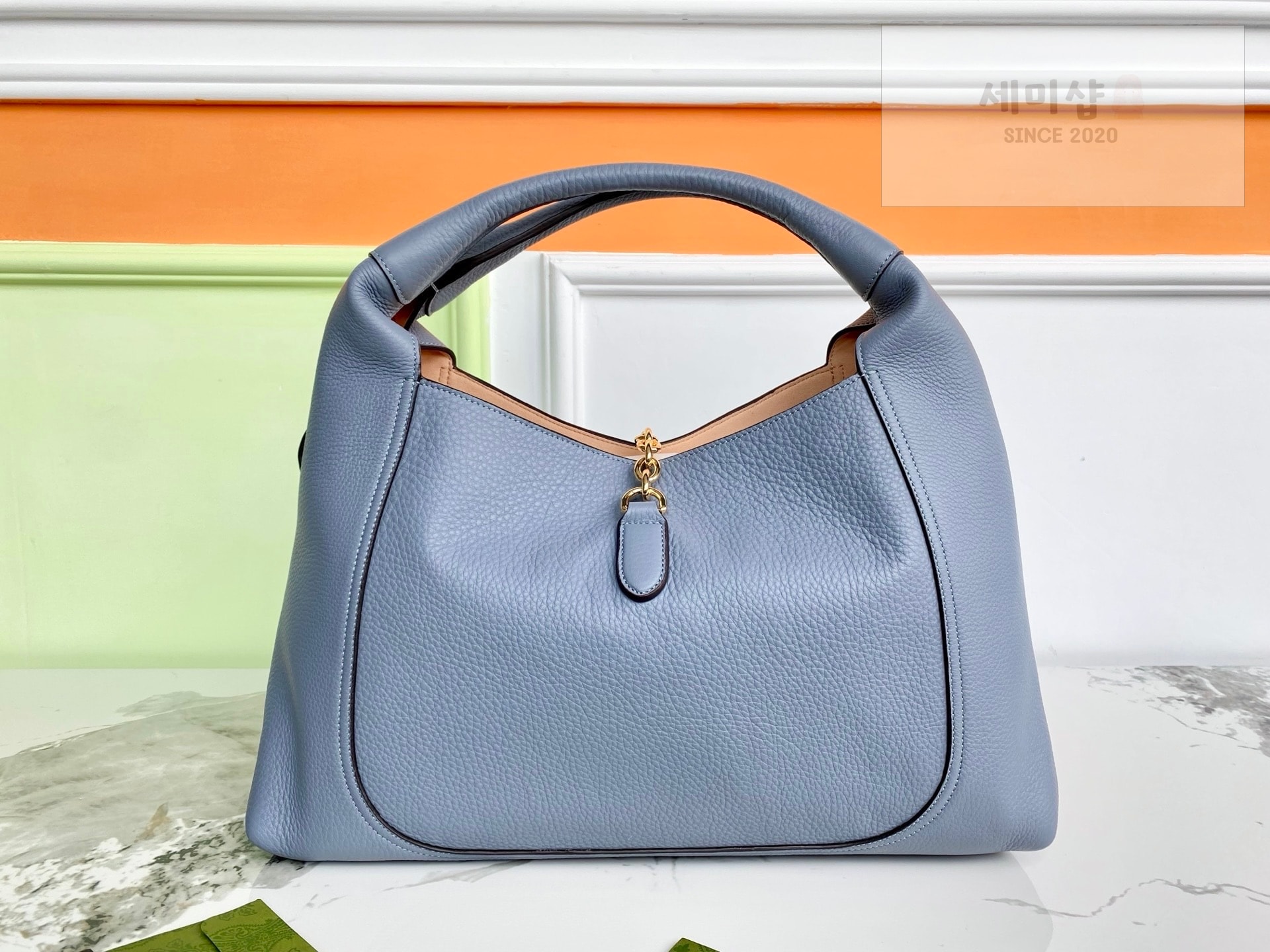 Gucci 구찌 소프트비트 맥시 숄더백 라이트 블루 Bag 4번 이미지
