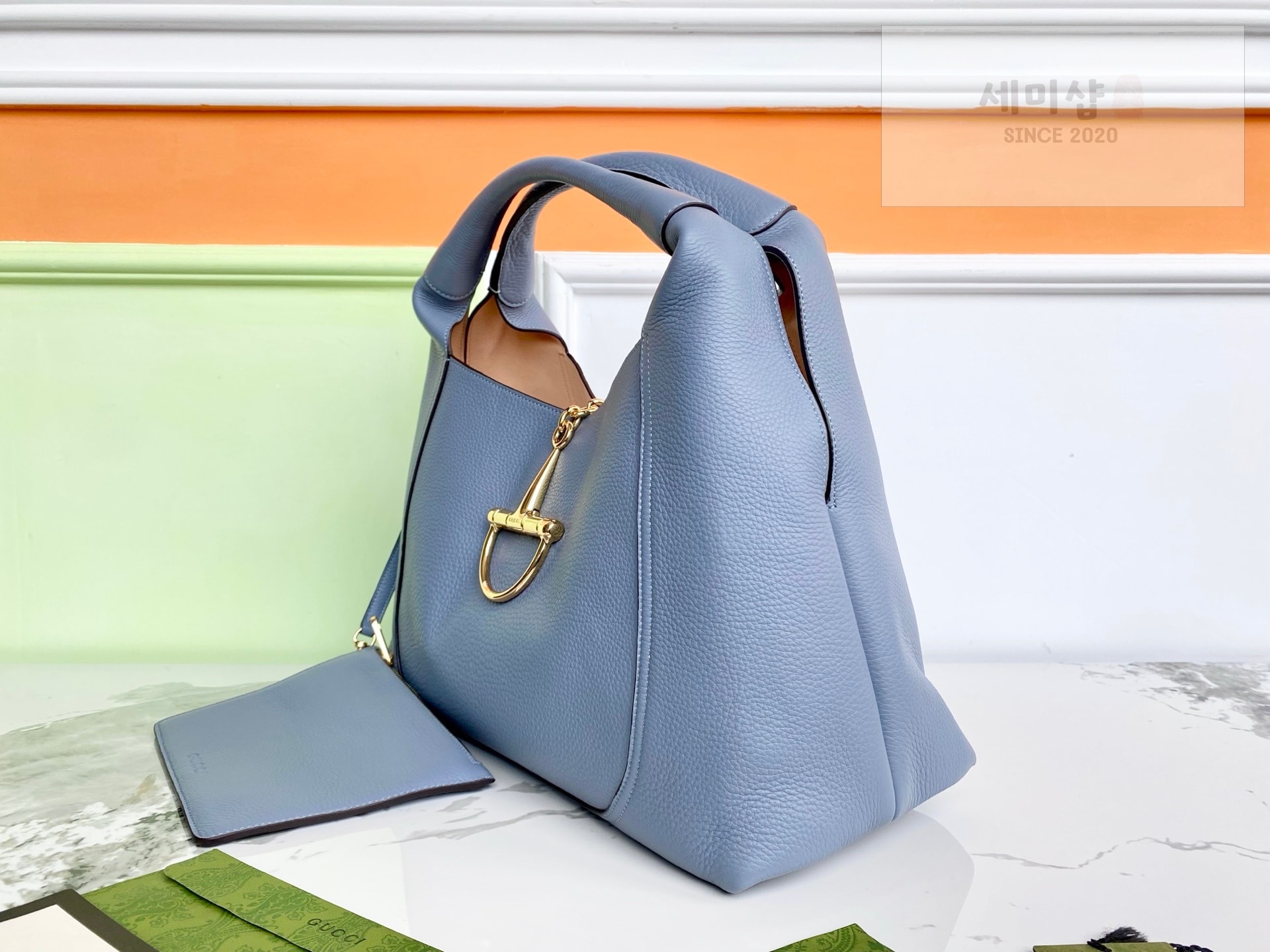 Gucci 구찌 소프트비트 맥시 숄더백 라이트 블루 Bag 5번 이미지