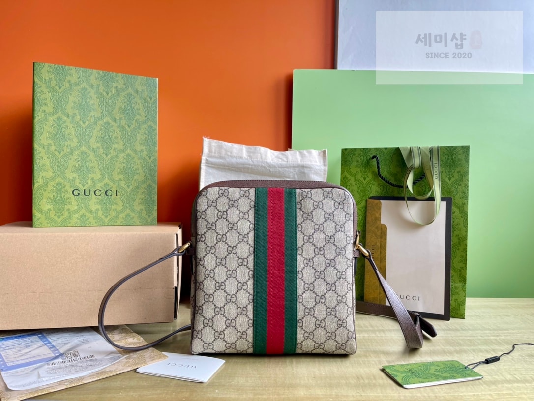 Gucci 구찌 오피디아 GG 스몰 메신저백 브라운 캔버스 Bag 2번 이미지