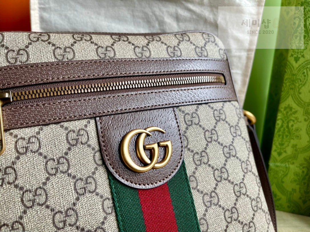 Gucci 구찌 오피디아 GG 스몰 메신저백 브라운 캔버스 Bag 5번 이미지