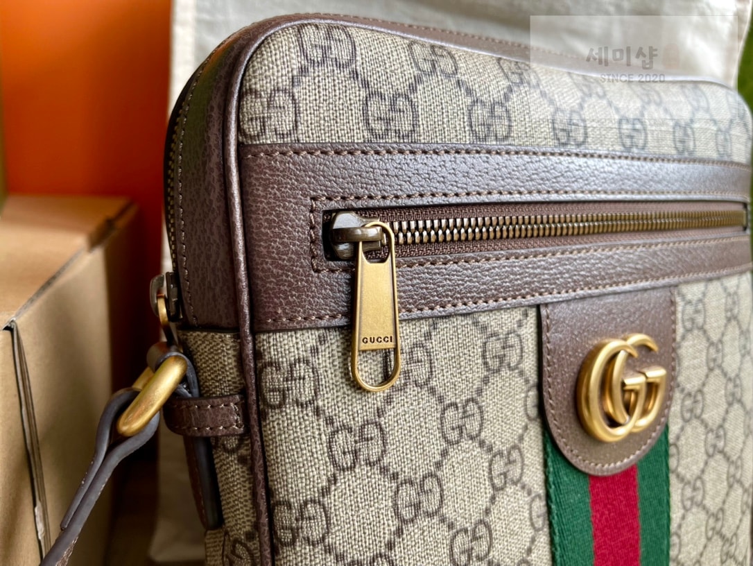 Gucci 구찌 오피디아 GG 스몰 메신저백 브라운 캔버스 Bag 6번 이미지