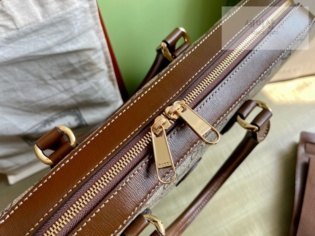 Gucci 구찌 인터로킹 G 미디움 브리프케이스 베이지 캔버스 Bag 6번 이미지