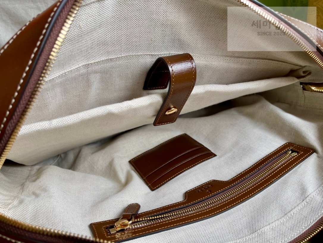 Gucci 구찌 인터로킹 G 미디움 브리프케이스 베이지 캔버스 Bag 8번 이미지