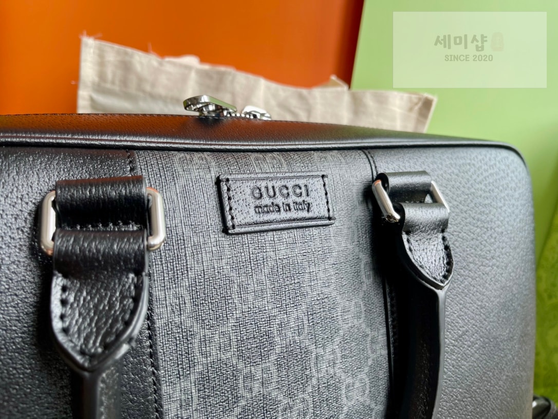 Gucci 구찌 GG 블랙 미디움 브리프케이스 블랙 수프림 캔버스 Bag 5번 이미지