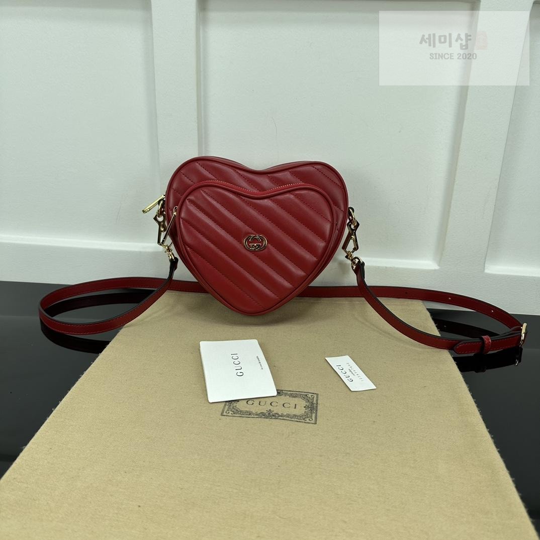 Gucci Gucci Interlocking GG Mini Heart Shoulder Bag 5번 이미지