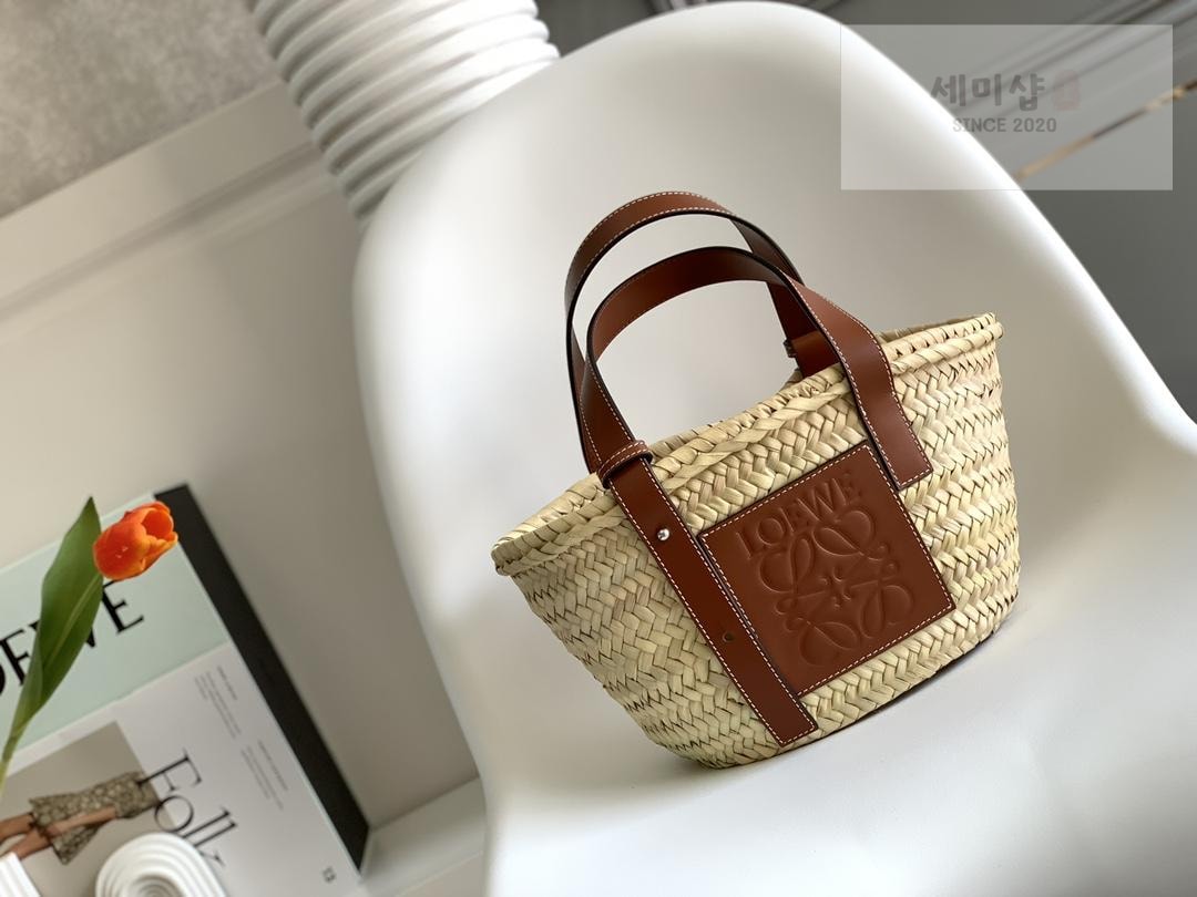 Loewe Loewe Anagram Logo Raffia Basket Bag 6번 이미지