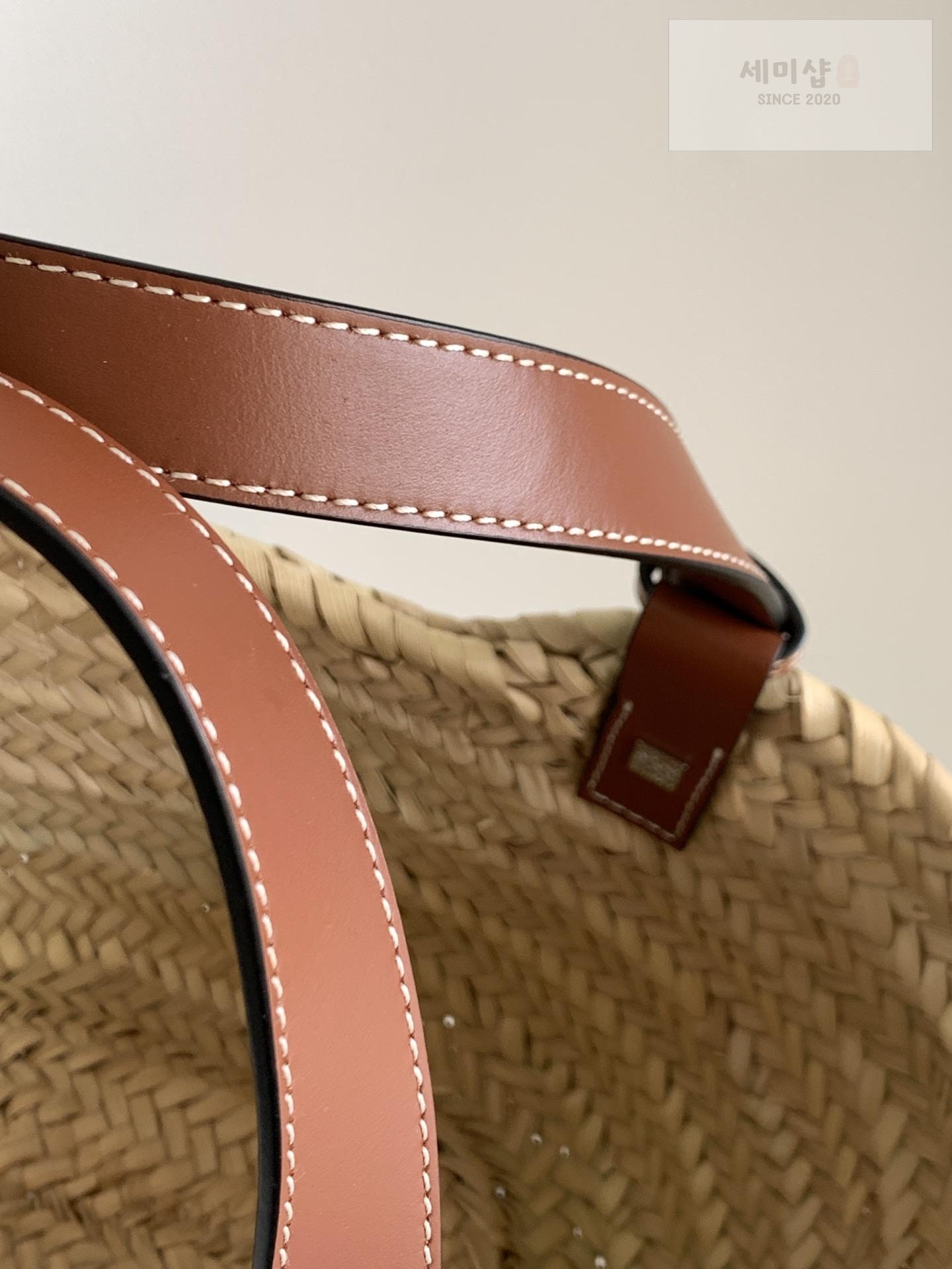 Loewe Loewe Anagram Logo Raffia Basket Bag 3번 이미지