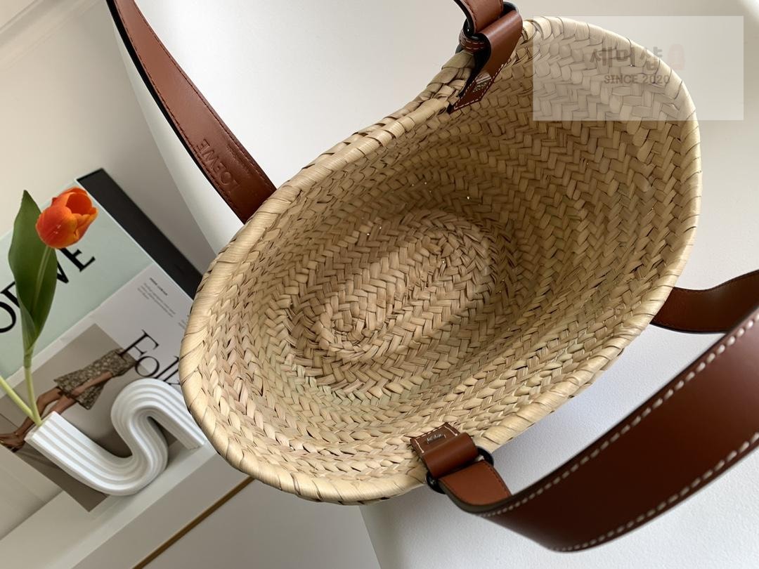 Loewe Loewe Anagram Logo Raffia Basket Bag 5번 이미지