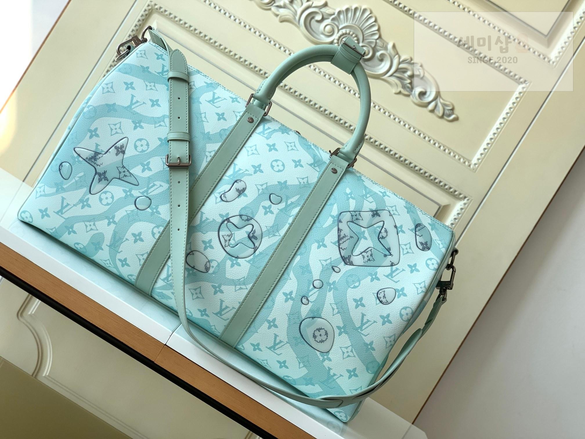 Louis Vuitton Louis Vuitton Keepall Bandouliere 50 Aqua Garden Bag 1번 이미지