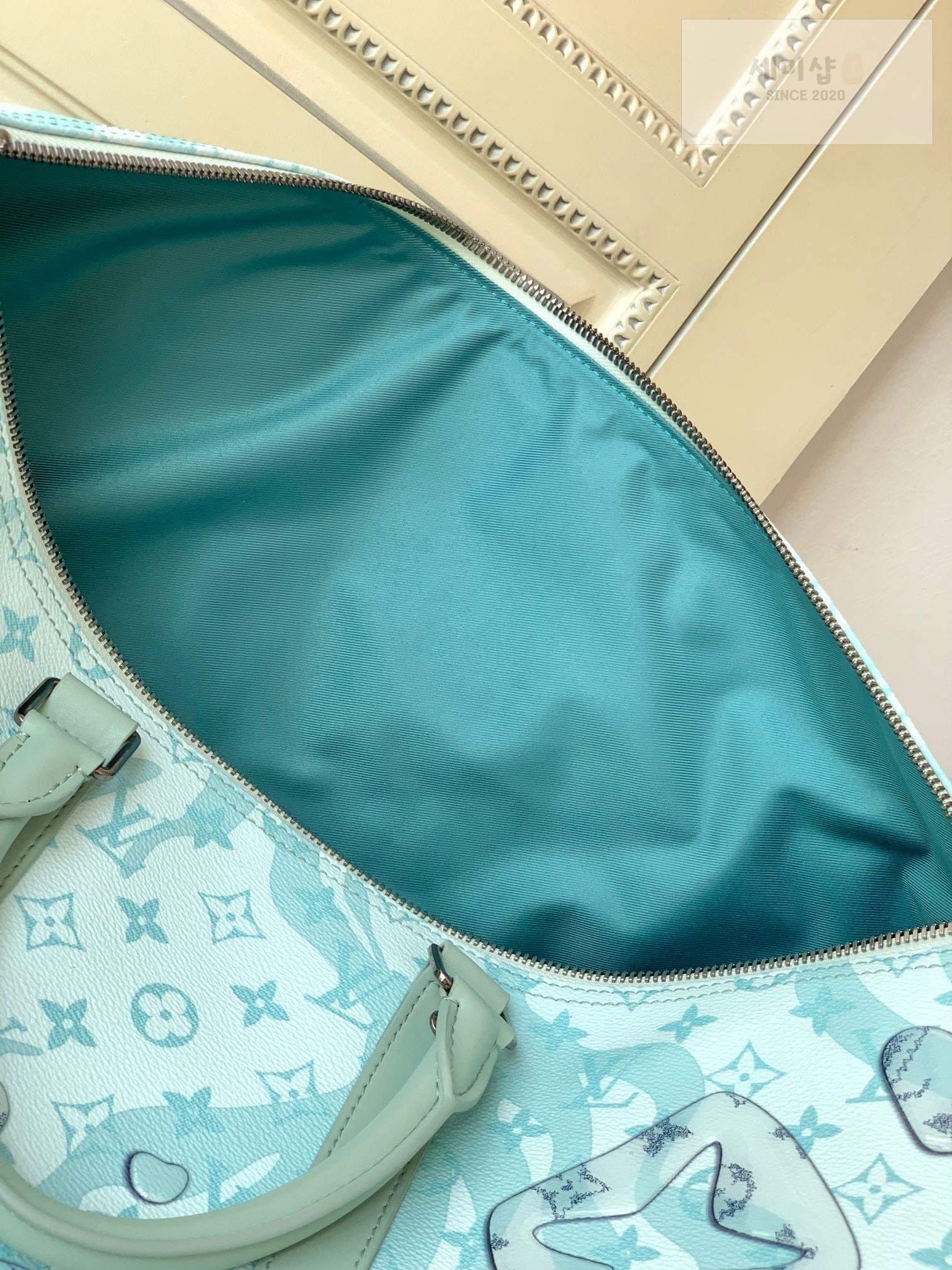 Louis Vuitton Louis Vuitton Keepall Bandouliere 50 Aqua Garden Bag 6번 이미지