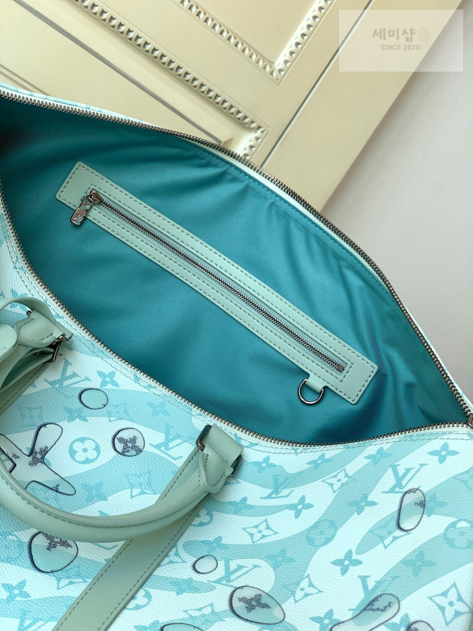 Louis Vuitton Louis Vuitton Keepall Bandouliere 50 Aqua Garden Bag 8번 이미지