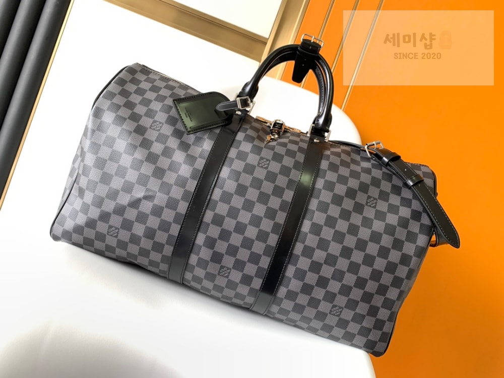 Louis Vuitton Louis Vuitton Keepall Bandouliere 50 Damier Graphite Bag 7번 이미지