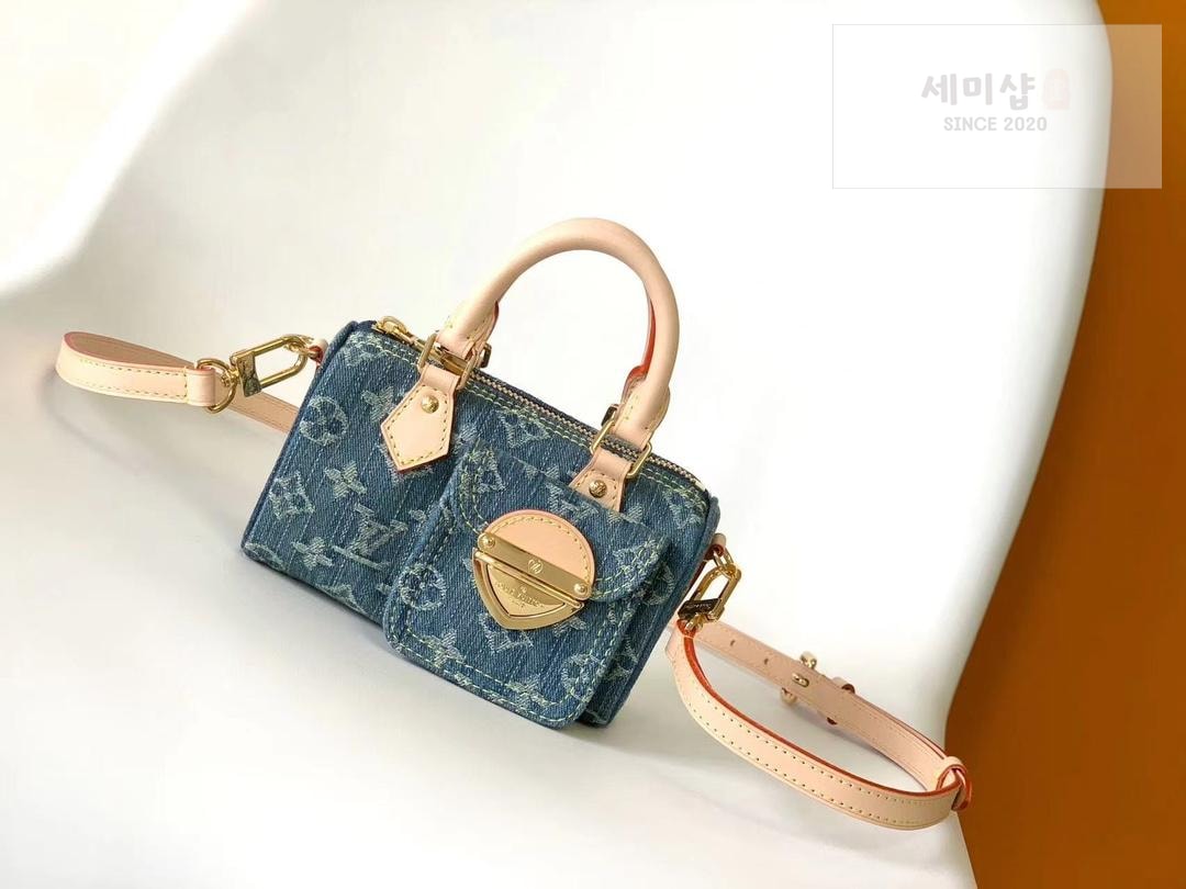 Louis Vuitton Louis Vuitton Nano Speedy Monogram Denim Bag 7번 이미지