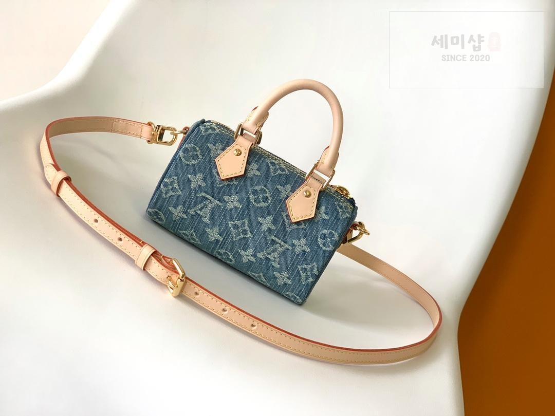 Louis Vuitton Louis Vuitton Nano Speedy Monogram Denim Bag 1번 이미지
