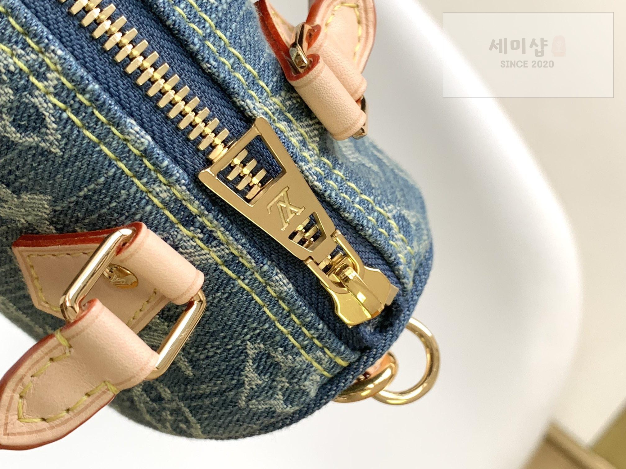 Louis Vuitton Louis Vuitton Nano Speedy Monogram Denim Bag 4번 이미지