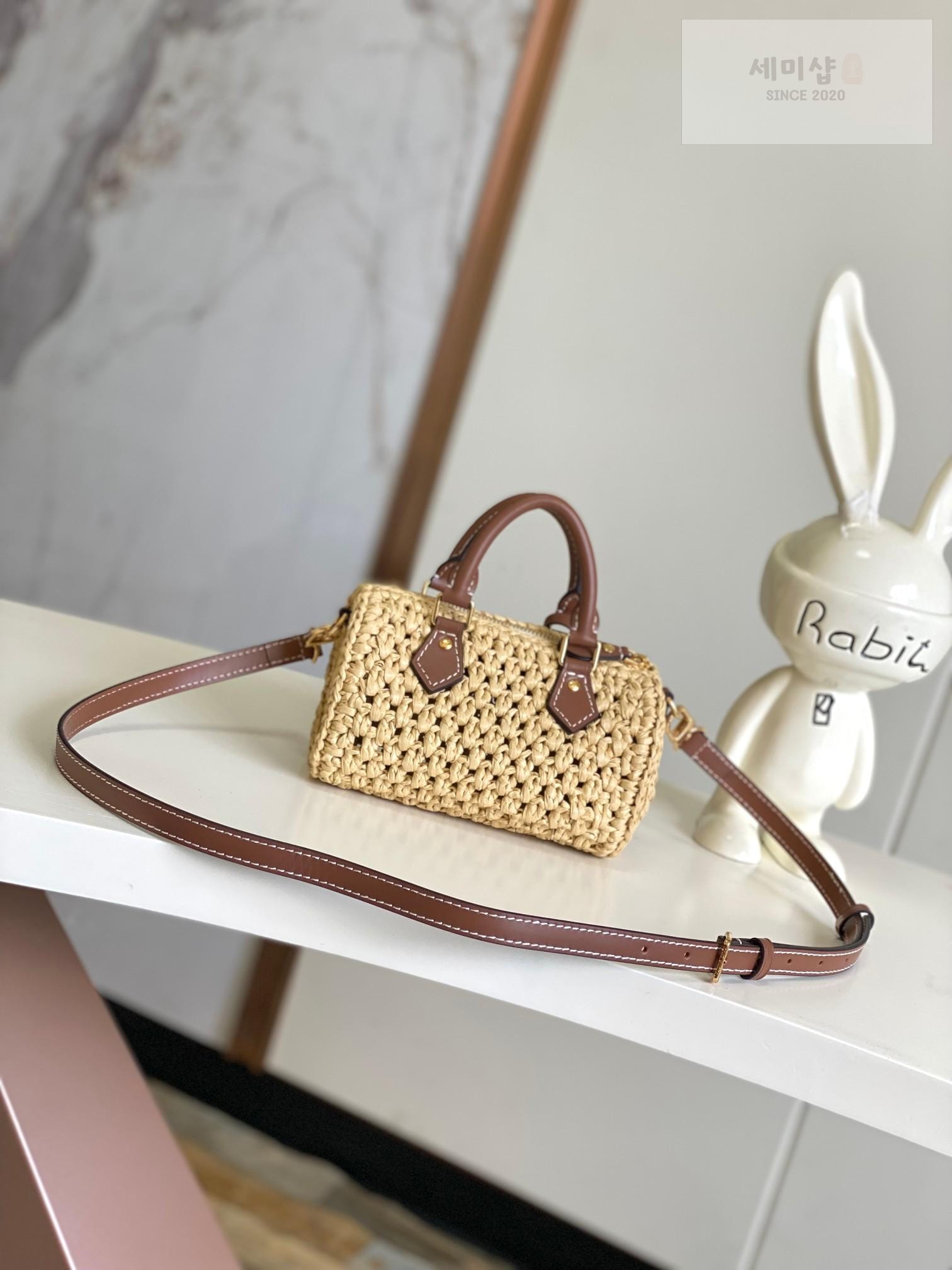 Louis Vuitton Louis Vuitton Nano Speedy Raffia Bag 1번 이미지