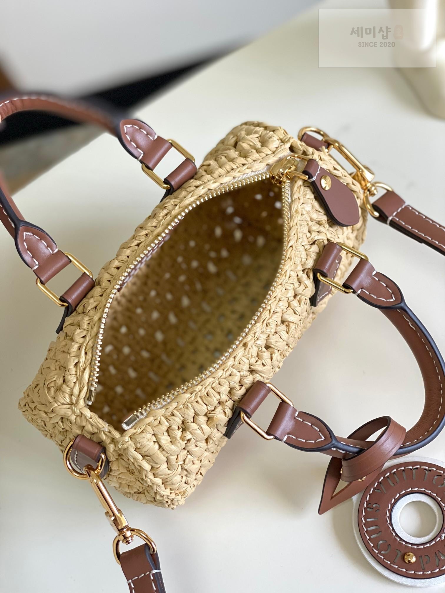 Louis Vuitton Louis Vuitton Nano Speedy Raffia Bag 7번 이미지