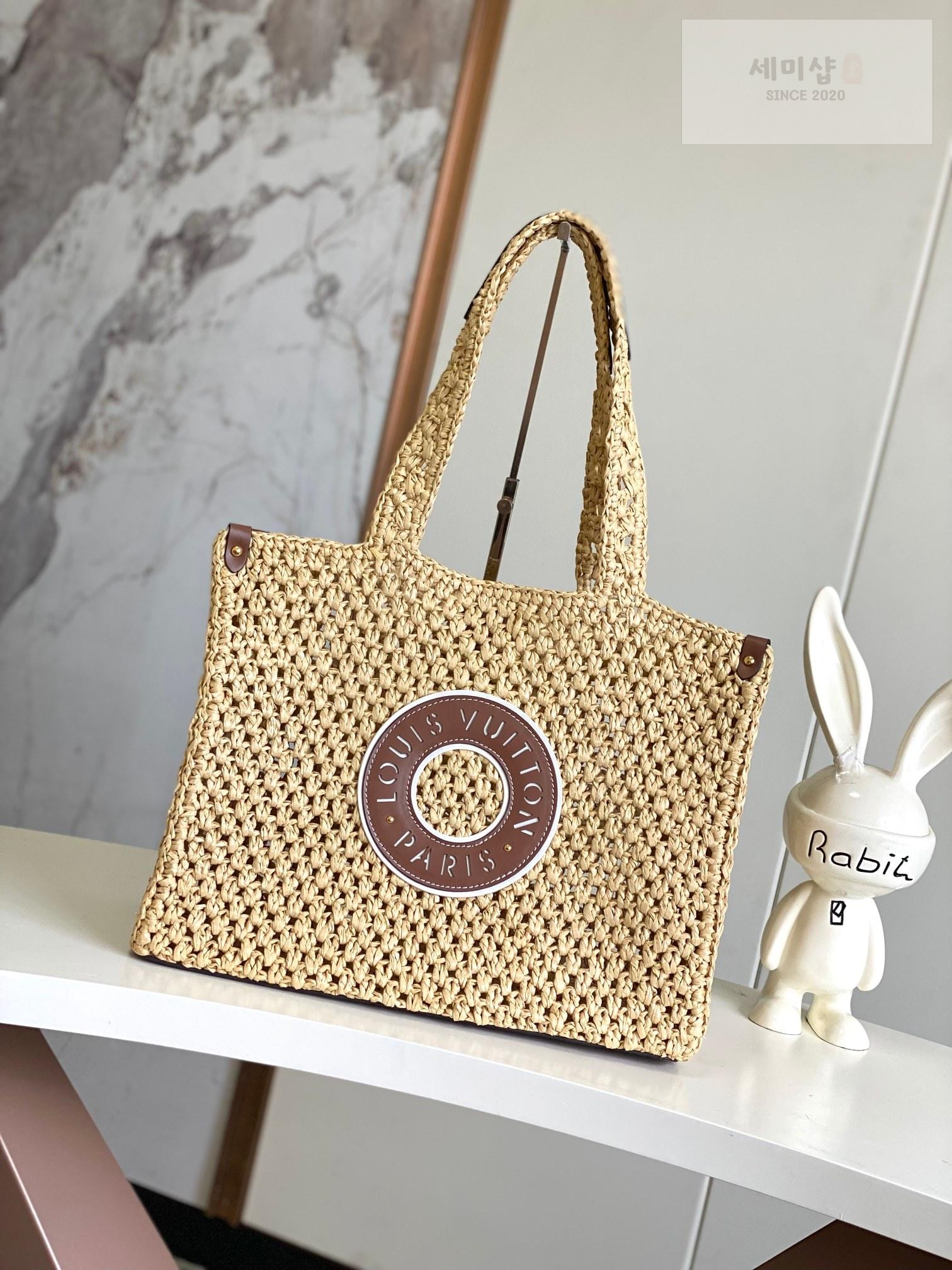 Louis Vuitton Louis Vuitton On The Go Raffia Bag 1번 이미지