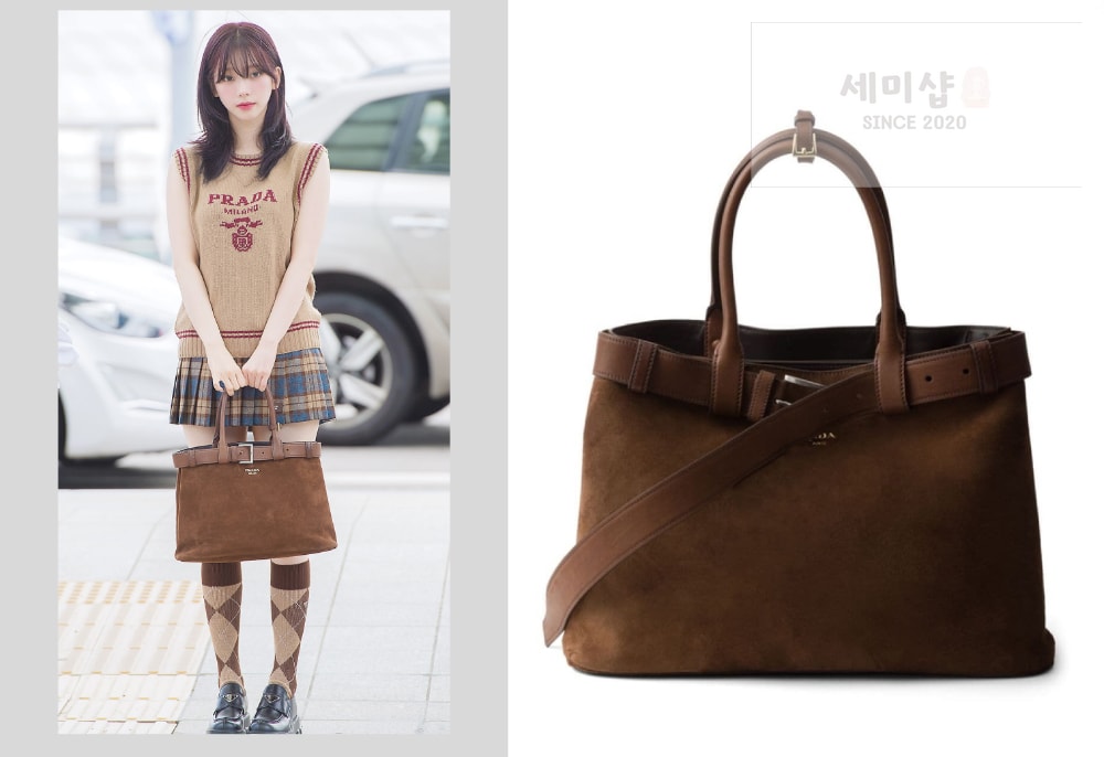 P R A D A 프라다 스웨이드 버클 백 1BA434 Bag 3번 이미지