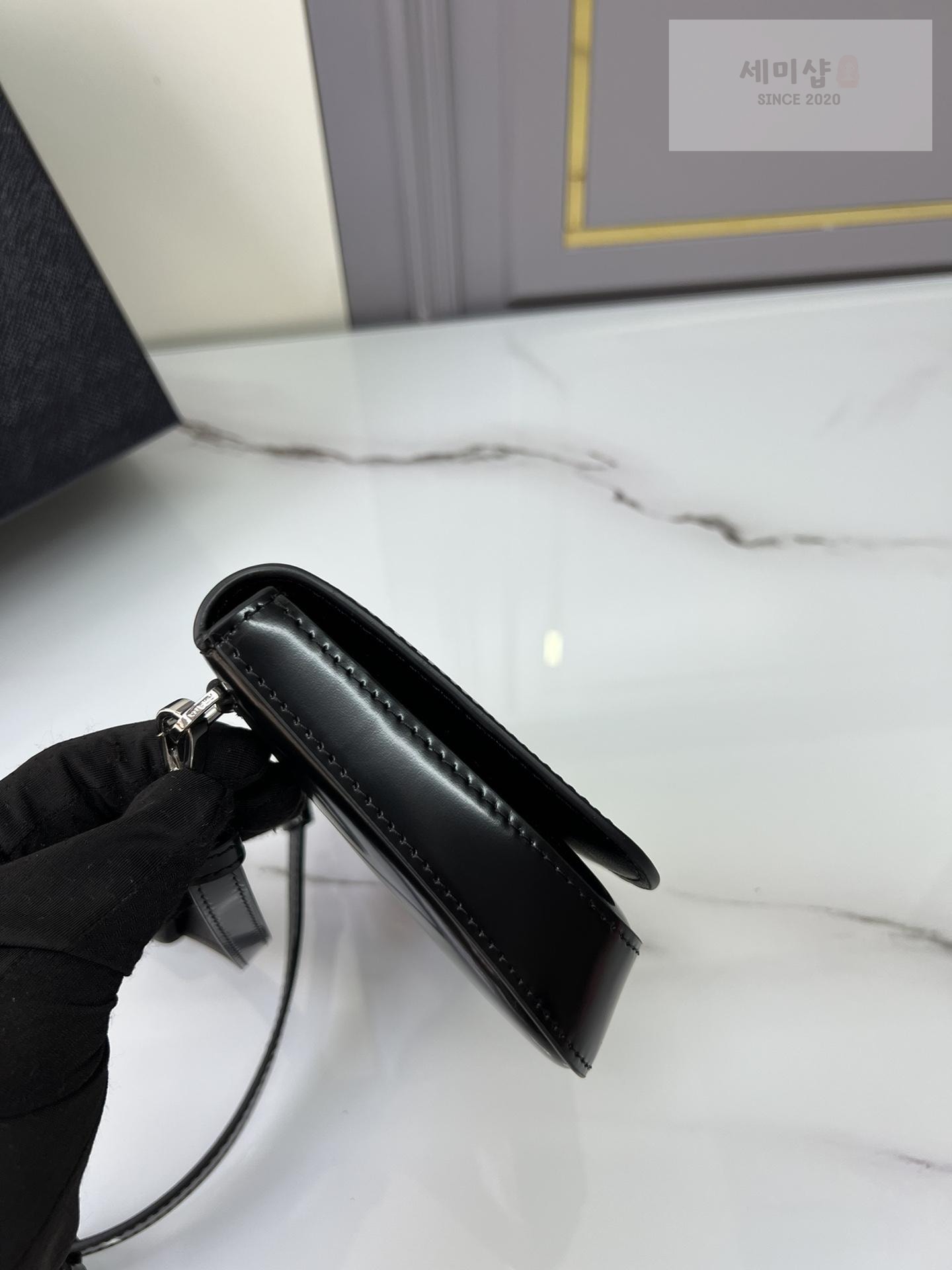 P R A D A Prada Brushed Leather Mini Bag 7번 이미지