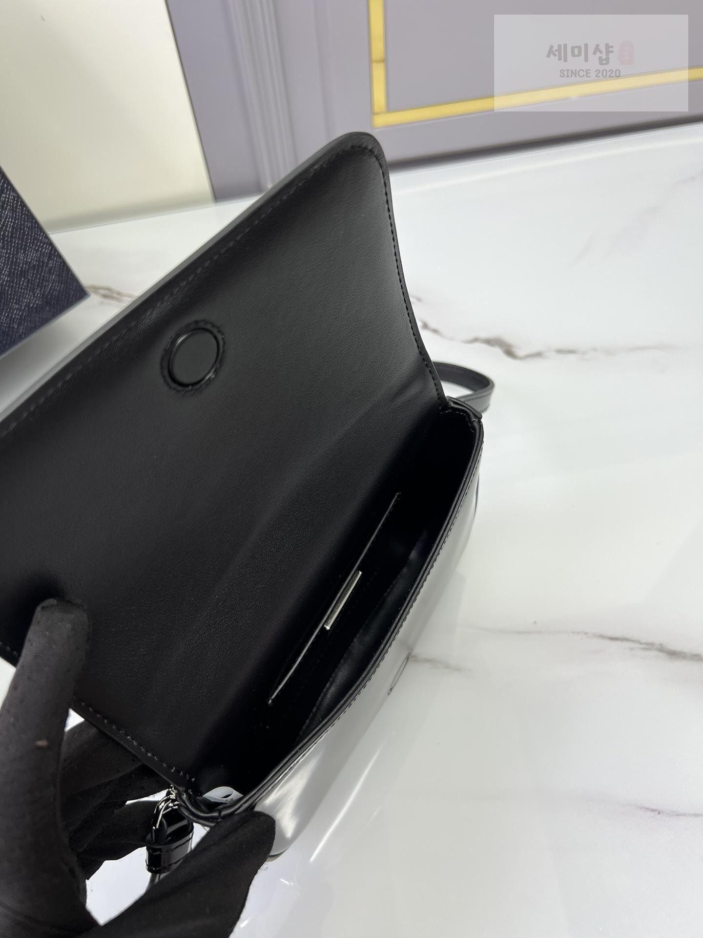 P R A D A Prada Brushed Leather Mini Bag 10번 이미지