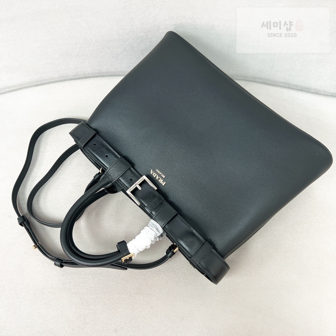 P R A D A Prada Buckle Leather Belt Handbag Bag 5번 이미지