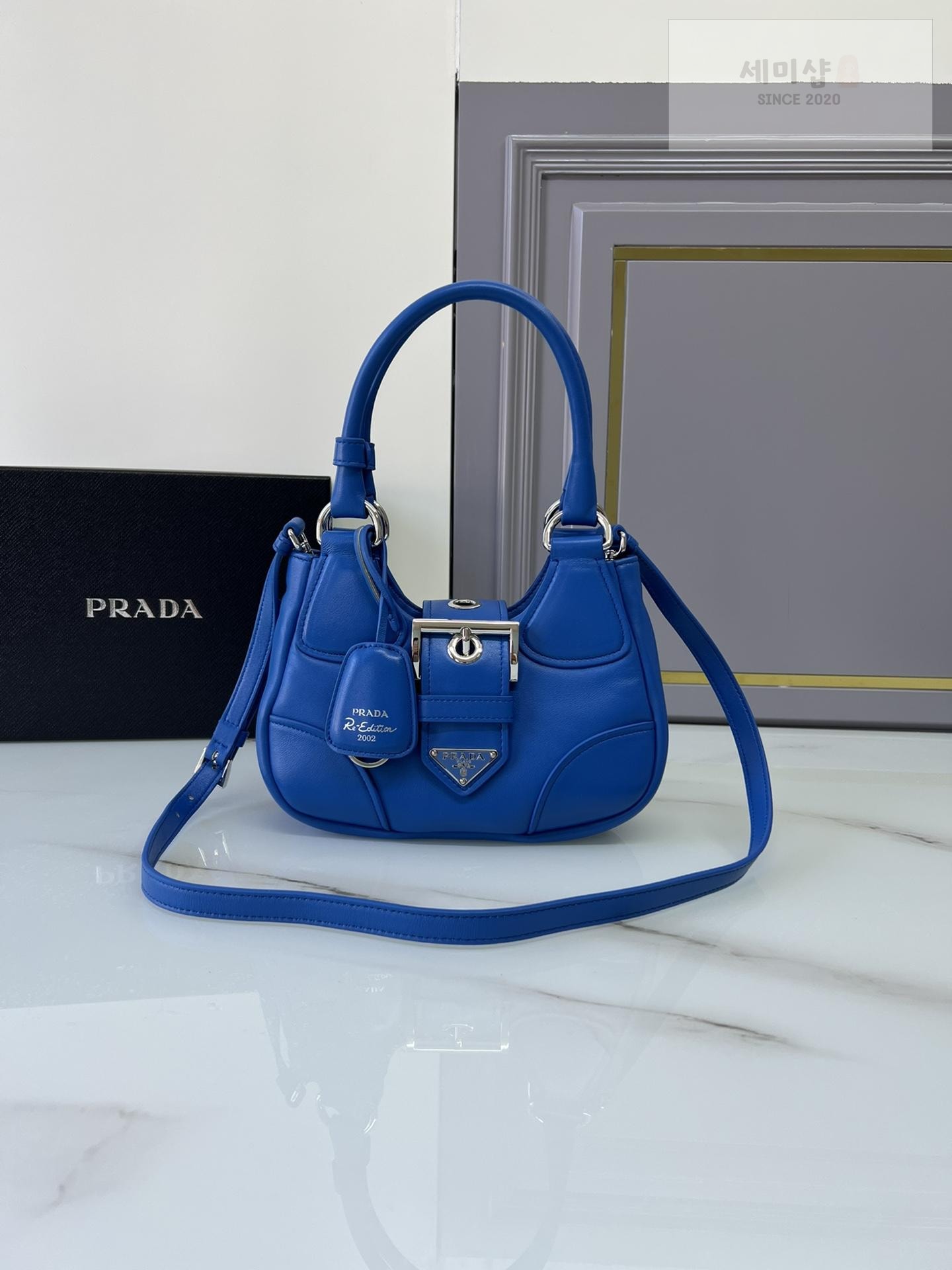 P R A D A Prada Moon Re-nylon and Leather Bag Bag 6번 이미지